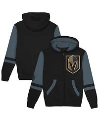 Outerstuff Preschool Black Vegas Golden Knights Face Off Full-Zip Hoodie