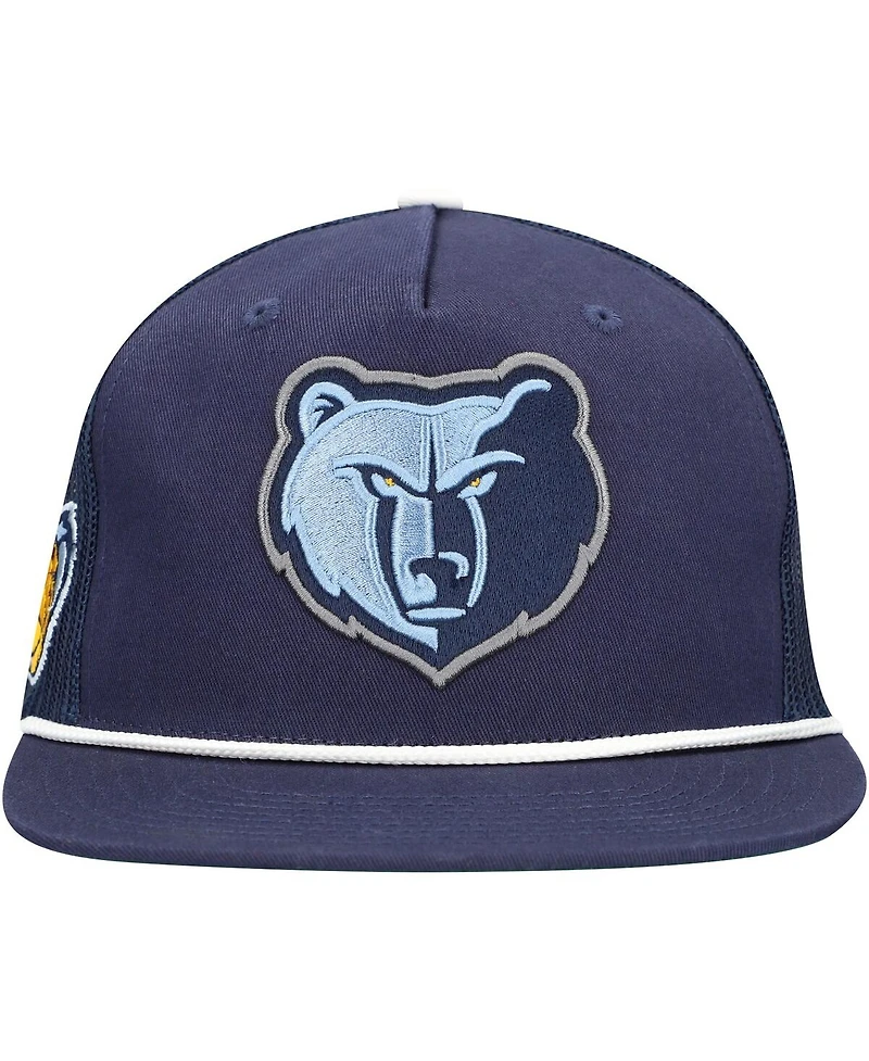 Mitchell & Ness Men's Navy Memphis Grizzlies Roper Trucker Snapback Hat