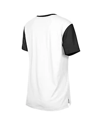 New Era Women's White/Black Pittsburgh Steelers 3rd Down T-Shirt
