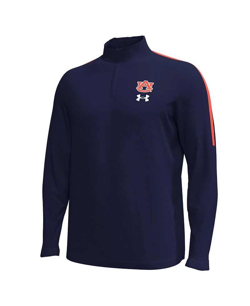 Under Armour Men's Navy Auburn Tigers Playoff Performance Quarter-Zip Sweatshirt