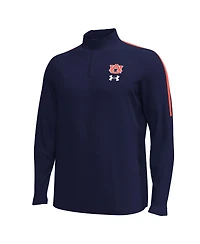 Under Armour Men's Navy Auburn Tigers Playoff Performance Quarter-Zip Sweatshirt