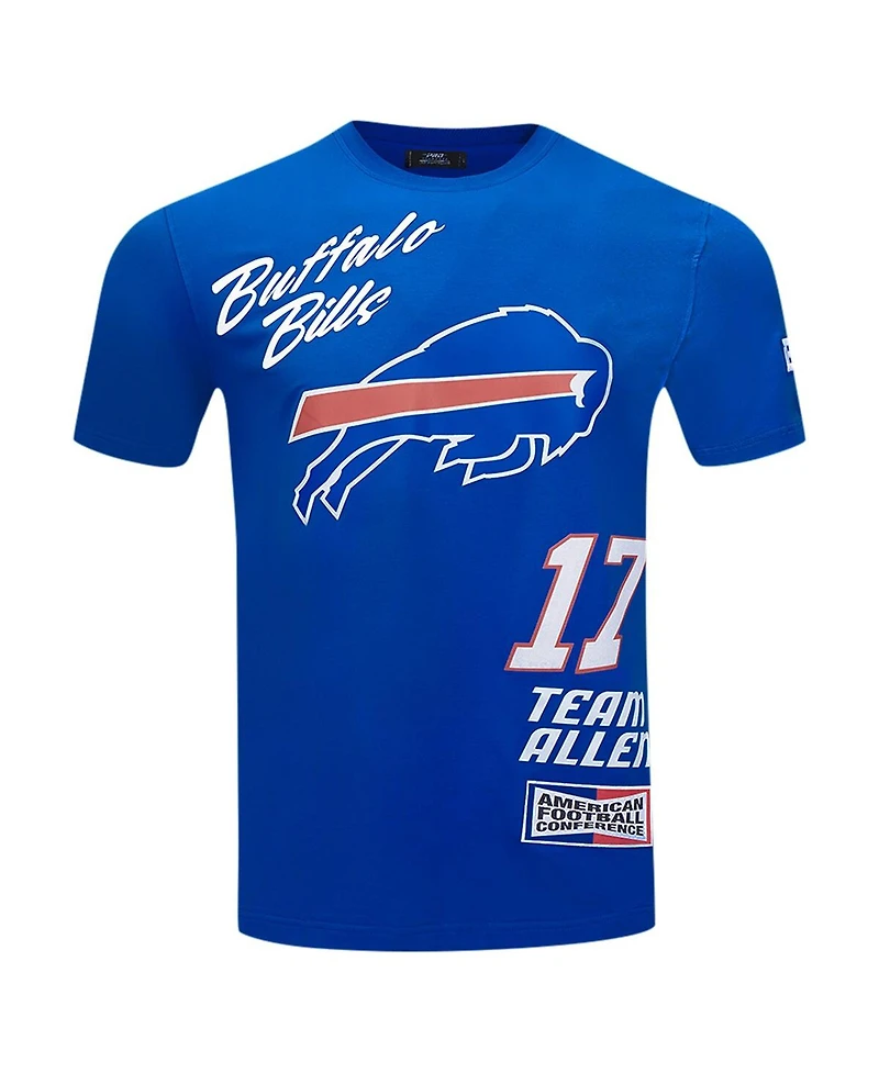 Pro Standard Men's Josh Allen Royal Buffalo Bills Fast Lane Name Number Player T-Shirt