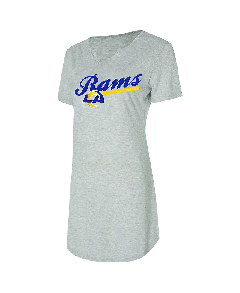 Concepts Sport Women's Gray Los Angeles Rams Petition Knit Nightshirt