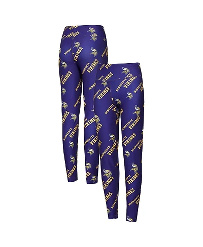 Concepts Sport Women's Purple Minnesota Vikings Breakthrough Allover Print Knit Sleep Leggings