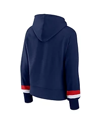Fanatics Women's Navy Boston Red Sox Over Under Pullover Hoodie