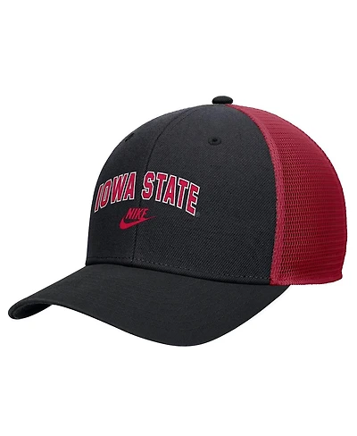 Nike Men's Black Iowa State Cyclones Vintage Arch Rise Performance Trucker Adjustable Hat