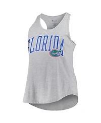 Profile Women's Heather Gray Florida Gators Arch Logo Racerback Scoop Neck Tank Top