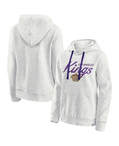Fanatics Women's Oatmeal Los Angeles Kings True Classics Quilted Pullover Hoodie
