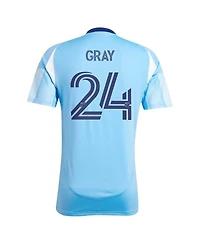 Adidas Men's Tayvon Gray Light Blue New York City Fc 2025 The Excelsior Kit Replica Player Jersey