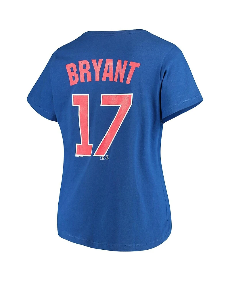 Majestic Women's Kris Bryant Royal Chicago Cubs Name Number T-Shirt