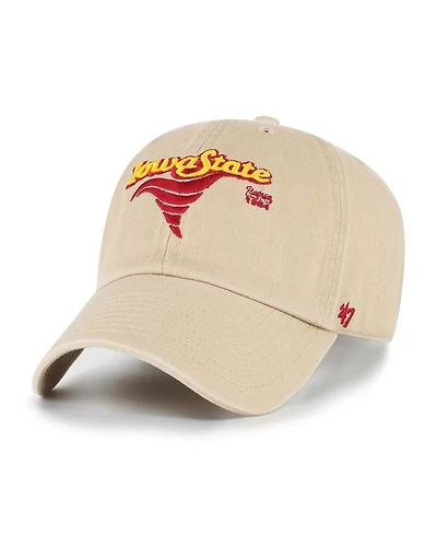 '47 Brand Men's Khaki Iowa State Cyclones Vault Clean Up Adjustable Hat