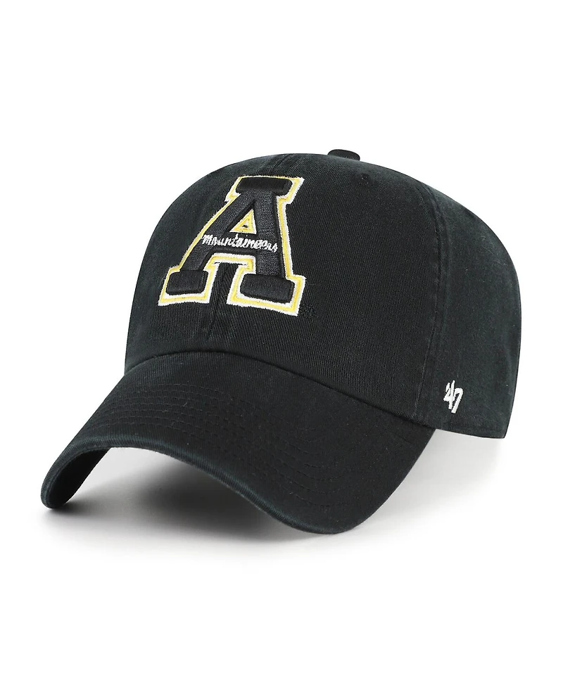 '47 Brand Men's Black Appalachian State Mountaineers Clean Up Adjustable Hat