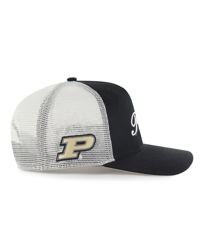 '47 Brand Men's and Women's Black Purdue Boilermakers Contemporary Basics Foundation Trucker Hitch Adjustable Hat