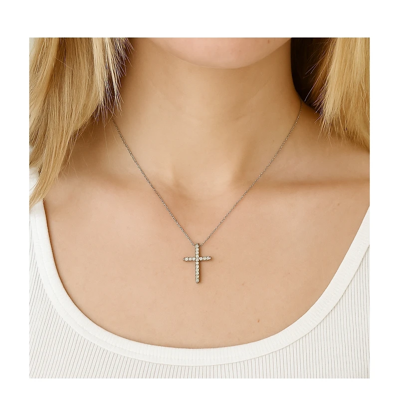 Cubic Zirconia Cross Necklaces for Women