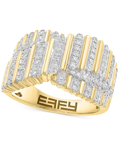 Effy Diamond Multiple Column Crossover Ring (1/2 ct. t.w.) in 14k Gold