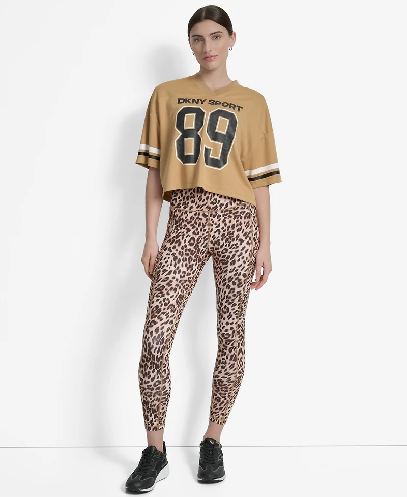 Dkny Women's Cropped Mesh Varsity Jersey