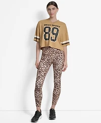 Dkny Women's Cropped Mesh Varsity Jersey