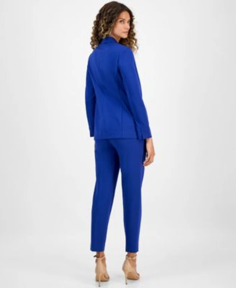 Bar Iii Womens Notch Collar Single Button Blazer Scoop Neck Camisole Compression High Rise Straight Leg Pants Macys Exclusive