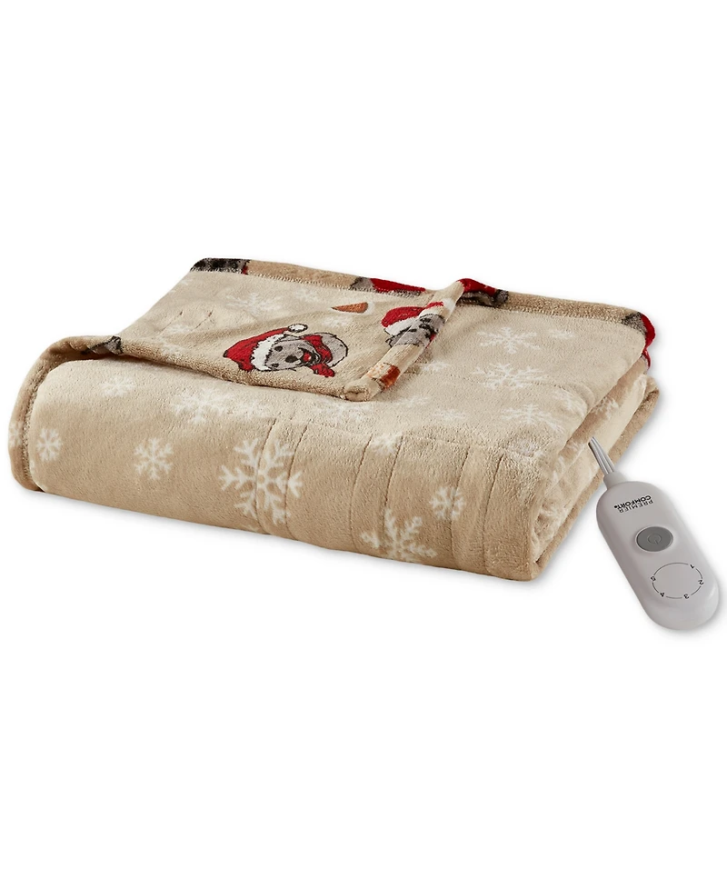 Premier Comfort Heated Cozy Plush Reversible Throw, 50" x 60"