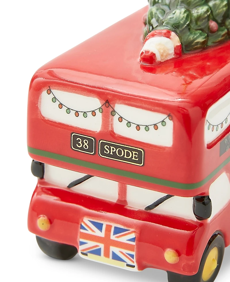 Spode Christmas Tree Brit Double Decker Bus Ornament