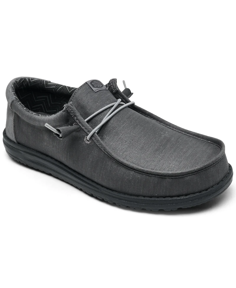 Hey Dude Men's Wally Stretch Canvas Slip-On Casual Moccasin Sneakers from Finish Line