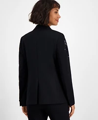 Anne Klein Women's Embellished One-Button Jacket