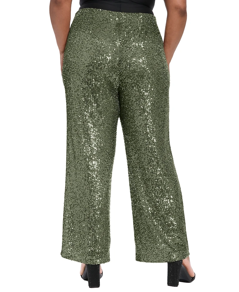 Muse Plus Size Sequin Pull On Pants