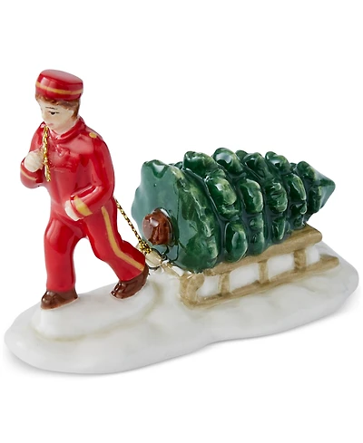 Spode Christmas Tree Figural Village Bell Hop Figurine