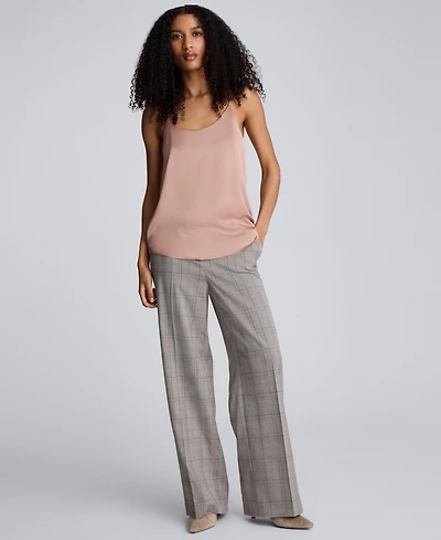Kenneth Cole Women's Plaid High-Rise Pants