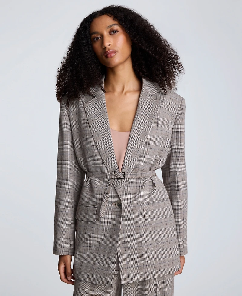 Kenneth Cole Women's Plaid Blazer