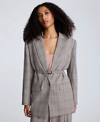 Kenneth Cole Women's Plaid Blazer