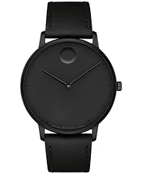 Movado Unisex Face Swiss Quartz Leather Watch