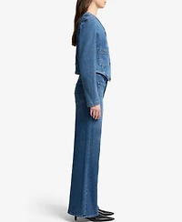 7 For All Mankind Juniors Collarless Jacket