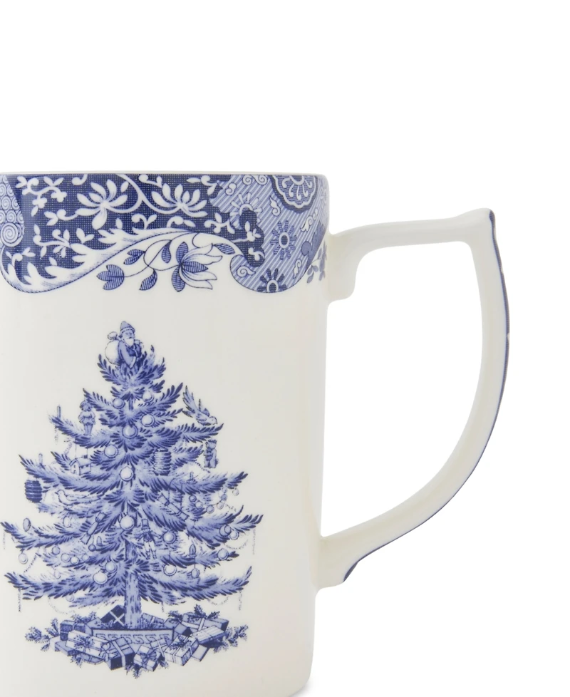 Spode Blue Italian Christmas Mugs, Set of 4
