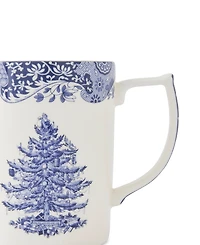 Spode Blue Italian Christmas Mugs, Set of 4