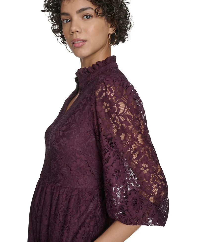 Jessica Howard Women's Lace V-Neck Babydoll Dress