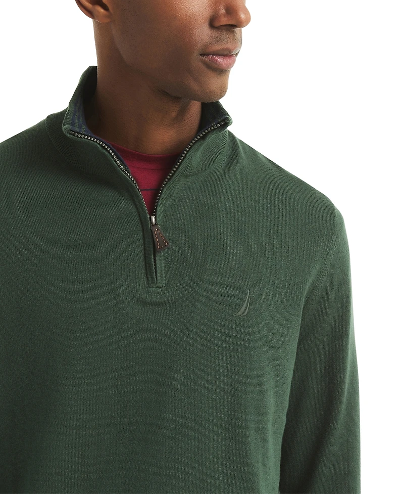 Nautica Men's Navtech Classic-Fit Solid Quarter Zip Sweater