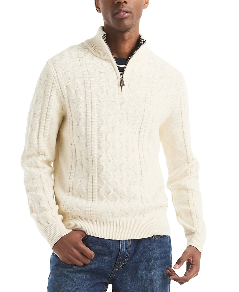Nautica Men's Cable Long Sleeve Sweater
