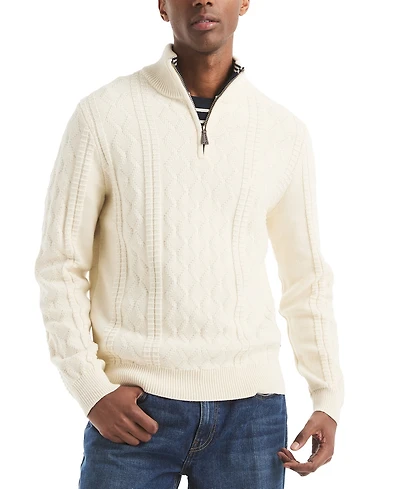 Nautica Men's Cable Long Sleeve Sweater