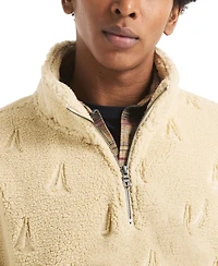 Nautica Men's Embossed Boat Print Sweatshirt