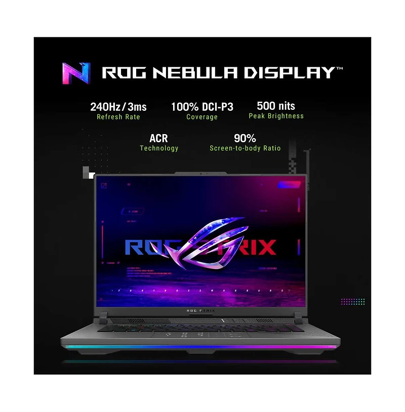 Asus 16" Rog Strix G16 Gaming Laptop Amd Ryzen 9 9955HX3D Processor 32GB Ram Nvidia GeForce Rtx 5070 Ti Laptop Gpu 1TB Ssd Storage