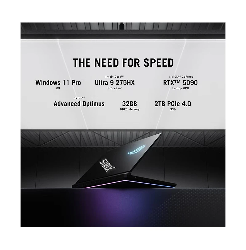 Asus 18" Rog Strix Scar 18 Gaming Laptop Intel Core Ultra 9 Processor 275HX 32GB Ram Nvidia GeForce Rtx 5090 Laptop Gpu 2TB Ssd Storage Windows 1