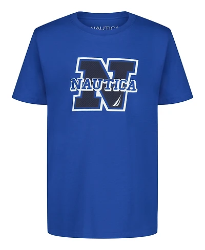 Nautica Toddler and Little Boys Block N Crewneck T-Shirt