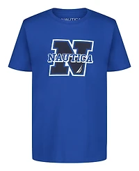 Nautica Toddler and Little Boys Block N Crewneck T-Shirt
