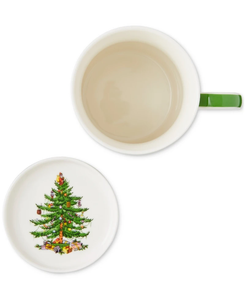 Spode Christmas Tree Mug & Coaster Set