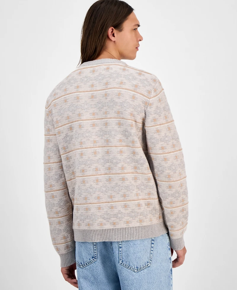 Sun + Stone Men's Archer Long-Sleeve Crewneck Sweater, Macy's Exclusive