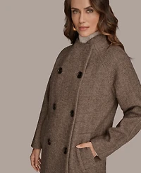 Donna Karan New York Women's Buttoned Maxi Wool-Blend Coat