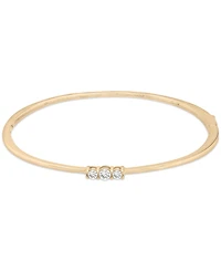 Wrapped Diamond Three Stone Bangle Bracelet (1/4 ct. t.w.) in 10k Gold, Macy's Exclusive