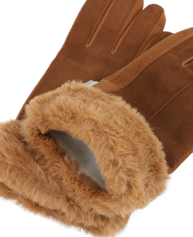 Isotoner Signature Women's Mya smartDRI Faux-Fur Cuff Gloves