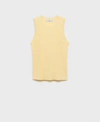 Mango Women's Ribbed Knit Top